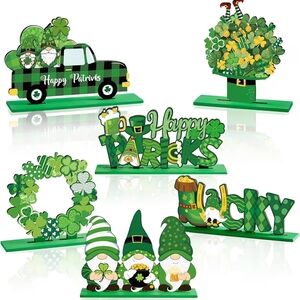 St. Patrick's Day Gnome Decorations Set - Green